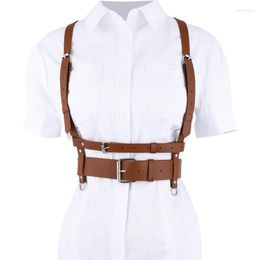 Belts 2022 Fashion Sexy Punk Faux Leather Harness Body Waist Belt For Women Handmade Straps Suspender