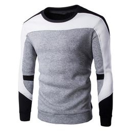 Men's Sweaters Men Sweatshirt Long Sleeve Round Neck Casual Thicken All Match Warm Stylish Slim Male Pullovers Autumn 220829