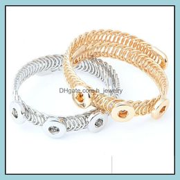 Braccialetti con ciondoli Noosa Bracciale con tre bottoni a pressione allo zenzero Braccialetti con polsini regolabili Fai da te 12Mm Gioielli One Direction Drop De Dhseller2010 Dhvzn