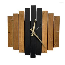 Wall Clocks 12inch Modern Wooden Clock DIY Pointer Quartz Silent Hanging Steampunk For Office El Home Living Room Decors