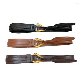 Belts Genuine Cowhide Wide Belt 4.0 CM Fashion Golden Bukle V Shaped Slim Solid Colours Four Seasons Usable Waist Band