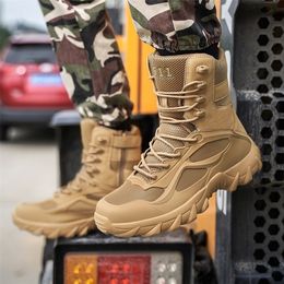 Scarpe eleganti da uomo Stivale militare da combattimento alla caviglia tattico di grandi dimensioni 3946 Army Male Work Safety Motocycle s 220829