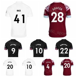 FC Club FORNALS Soccer Jersey 22-23 BENRAHMA ANTONIO JOHNSON LANZINI RICE SOUCEK ZOUMA CRESSWELL BOWEN COUFAL Football Shirt Kits Custom Name Number XiHanMuLian