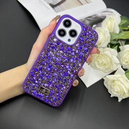 Factory Price Designer Luxury Phone Cases For Iphones 7 8 12 ProMax XR XS PC Back Rock Cover iphone 13 pro max Mini Diamond Jewellery Glitter Waterproof Phone Case