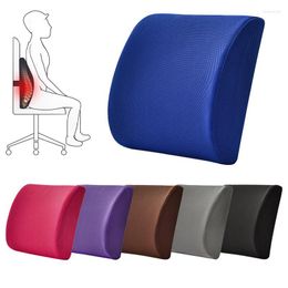 Seat Cushions Soft Memory Foam Lumbar Support Breathable Healthcare Back Waist Cushion Car Home Office Pillows Travel Pillow Relieve Pain