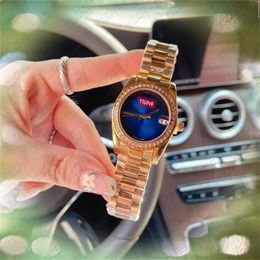 Top Quality Womens 34mm Watch Stopwatch Quartz Imported Movement Clock Luxury Gifts Stainless Steel Strap Waterproof Diamonds Business Mission Wristwatches