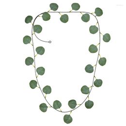 Decorative Flowers 1Pcs Artificial Green Eucalyptus Leaves Garland Vine Wedding Greenery Home Birthday Party Table Wall Decoration