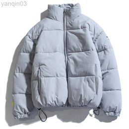 Jackets masculinos 2022 Inverno Warm Parka Streetwear Cotton Slim Macho à prova de vento Roupas acolchoadas L220830