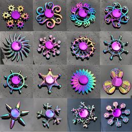 51Styles Hand Spinner Party Favour Zinc Alloy Metal Fidget Spinners Rainbow Triangle Fingertip Gyro Spinning Top Dragon Wings Eye Finger Toys for Kids Gift