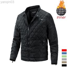 Men's Jackets Winter Warm Windproof Pocket Grid Autumn Casual Fashion Brand New Outfit Thick Parka Male 5XL L220830