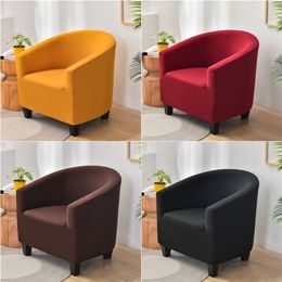 Chair Covers Solid Colour Spandex Sofa Relax Stretch Single Seater Club Couch Slipcover for Living Room Elastic Armchair Protector 220830