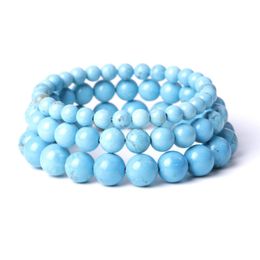 Natural Stone Handmade Beaded Strands Charm Bracelets Elastic Jewellery For Men Women Party Club Decor Yoga Bangle