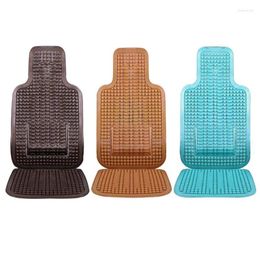 Seat Cushions 1PCS Summer Cool PVC Beaded Car Cover Massage Cushion With Waist Pillow Leaflet Breathable Plastic Cooling Pad