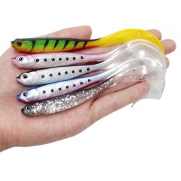 Fishing Hooks 4pcs Jigging Wobblers Fishing Lure 115cm 61g shad Ttail soft bait Aritificial Silicone Lures Bass Pike Fishing Tackle Vobler 220830
