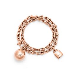 Bracelettes de chaîne de liaison Bracelet Street Bracelets Chaînes Designer Jewelry Ball Joint Accessories Womens Silver Gold for Party D228303F