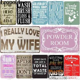 Metal Painting Metal Tin Plate Old-Fashioned Letters Welcome To Poster Tin Board Plaque Wall Sticker Art Bar Club Home Wall Decoration T220829