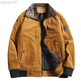 Men's Jackets Men Corduroy Down Winter Warm Parka Casual Jaquetas New Fashion Man Thicker Outfit Winer Size 6XL L220830