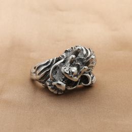 simple wedding rings for men NZ - Wedding Rings Fashion Jewelry Stainless Steel Animal Dragon Ring Men Trendy Simple Punk Gift 29011