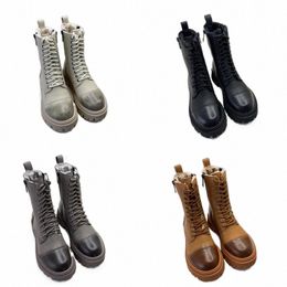 Stiefel Paris Family Winter Mode Womens Boots High Heels Designer Luxus Flachboden Plattform Rei￟verschluss Leder Rois Chelsea Kn￶chel Martin Nylon Motorrad