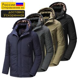 Men's Jackets 2021 Men Winter New Outdoor Long Waterproof Thick Warm Fleece Parka Jacket Men Classic Casual Brand Pockets Hat Parka men L220830