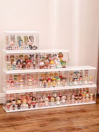 Storage Boxes Bins Acrylic Blind Showcase Action Figures Display Case Model Collectible Dust proof Artcrafts Toy Doll Organizer 221008