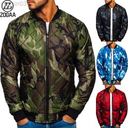 Men's Jackets Zogaa Men Winter Loose Camouflage Baseball Uniform Windproof Bomber Jacket L220830