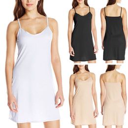 Casual Dresses Womens Sling Solid Short Dress Sleeveless Casual Slip Under Dress Holiday Summer 220829