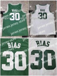 30 Len Bias Basketball Jersey 1985-86 Boston College Basketball Jerseys Green White Size S-XXXL