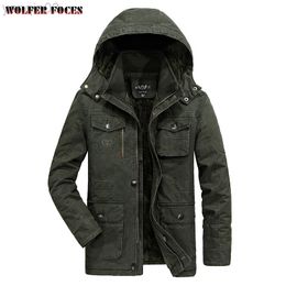 Men's Jackets 2022 Offer Men's Mid-Length Winter Jacket Large Size Style Cotton Quilted Jacket L- 8XL Trend Cotton Heating Windproof Jackets L220830