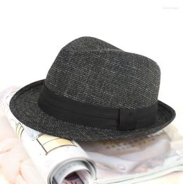 Berets Spring And Autumn Roll Brim Cowboy Hat Unisex Jazz Cool Nice Fedora High Quality