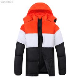 Men's Jackets 2022 Winter Warm Fashion Hooded Parka Cotton Overcoat Streetwear Puffer Size S-3XL L220830