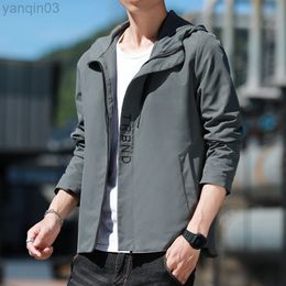 Men's Jackets M-5XL 2022 Autumn Spring Clothes Plus Size Jacket Outfit Coat Slim Hooded Fashion Windbreaker Xxxxxl L220830