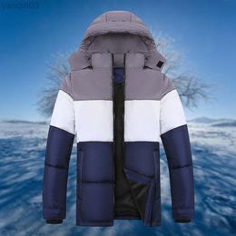 Men's Jackets Winter Warm Parka Fashion Hooded Cotton Overcoat Streetwear Puffer L220830