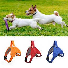 Dog Collars Oxford Anti-bite And Durable Chest Strap Reflective Strips Design Adjustable Pet Supplies Wear-resistant Harness For Outdoor