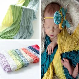 Hats Born Pography Props Ruffle Wraps Blanket Infant Stretch Fabric Posing Swaddle Accessories Studio Prop