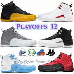 Mens Basketball Shoes 12 12s Easter Twist Flu Game University Red Jumpman UNC Court Purple Racer Blue Cool Grey Men Sports Sneakers Trainers