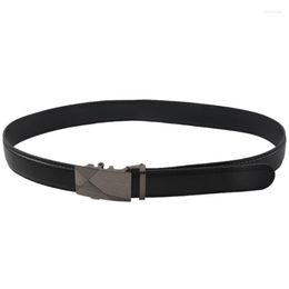 Belts Luxury Black Leather Automatic Mens Casual Waistband Waist Strap Belt