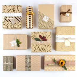 Gift Wrap 80g Yellow Kraft Paper Flower Wrapping Diy Holiday Student