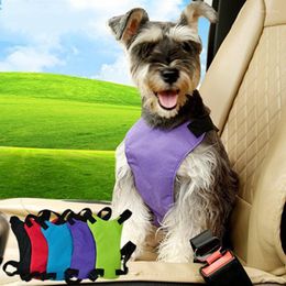 Dog Collars Adjustable Comfort Soft Breathable Harnesses Basic Vehicle Vest For Puppy Cat Pet Nylon Polyester Mesh Chest Strap 5 Colours