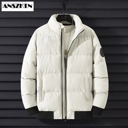 Men's Jackets Winter Solid Colour Parka Stand Collar Warm Thick Puffer Man Fashion Casual Plus Size 6XL 7XL 8XL L220830
