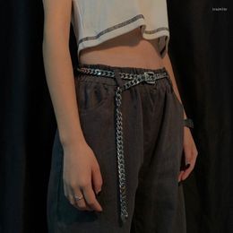 Belce di gioielli semplici a catena spessa Cintura di moda per la personalità punk jeans in metallo abbigliamento maschile femminile maschile
