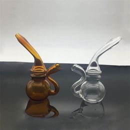 Smoking pipe wholesale Mini colorful gourd shape glass tobacco water bong cigarette holder filter pipe for Rolling paper