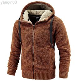 Men's Jackets Fleece Jacket Hooded Large Size Winter Parka Men Windbreakers Thick Warm Anorak 2022 Man Autumn Black Fur Coat male L220830