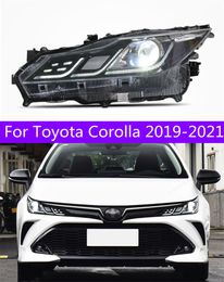 Headlight all LED for Toyota Corolla 20 19-2021 LED Light High Low Beam Running Lights Angel Eye Headlights Accessories