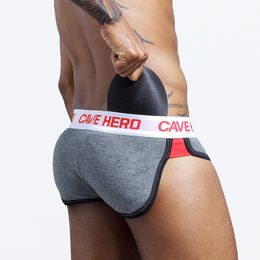 Underpants 100 Cotton butt lifter Men's boxers Underwear enhancer Men underwear with padded plug Enhancement Cream 220830