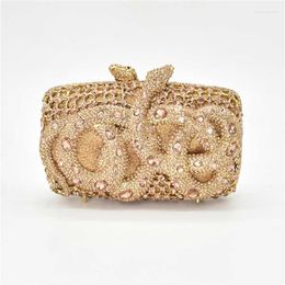 Evening Bags Italian Crystal Clutch For Women With Diamonds Luxury Women's Party Handbag Design Square