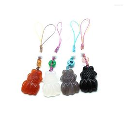 Pendant Necklaces Arrival Natural Quartz Goldfish Chain Use For Phonechain Or Key Ring Handmake Diy Delicacy Gift 1PCS