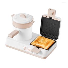 Bread Makers 220V Waffle Maker Non-stick Sandwich Machine 4 In 1 Toaster Electric Steamer Stainless Steel Cooking Pot Multi Cooker