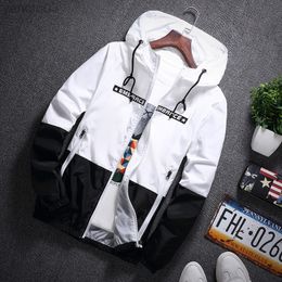 Men's Jackets Mens Spring Autumn Bomber Hooded Teens Casual Slim Fit Fashion Zipper Thin Windbreaker Male Outerwear L220830