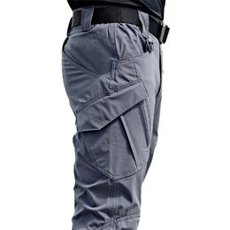 Mens Tactical Pants Multiple Pocket Elasticity Military Urban Tacitcal Trousers Men Slim Fat Cargo Pant 5XL 220811 220830